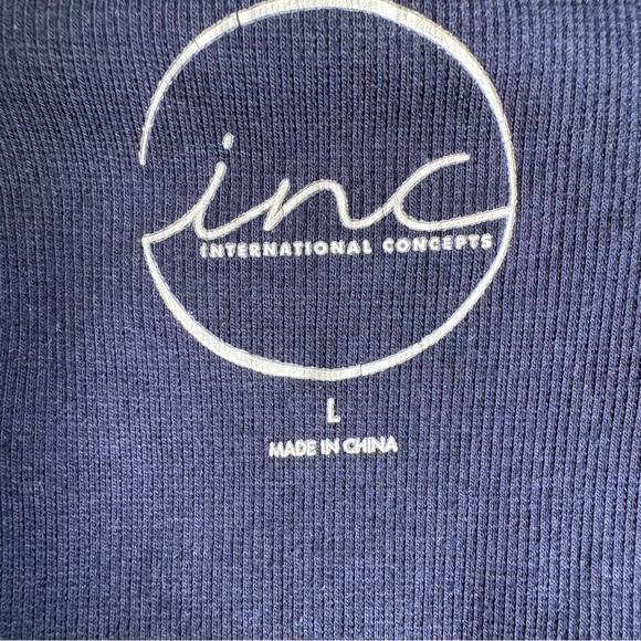 INC International Concepts Blue Ruffled Sleeveless Tank Top - Picture 7 of 8